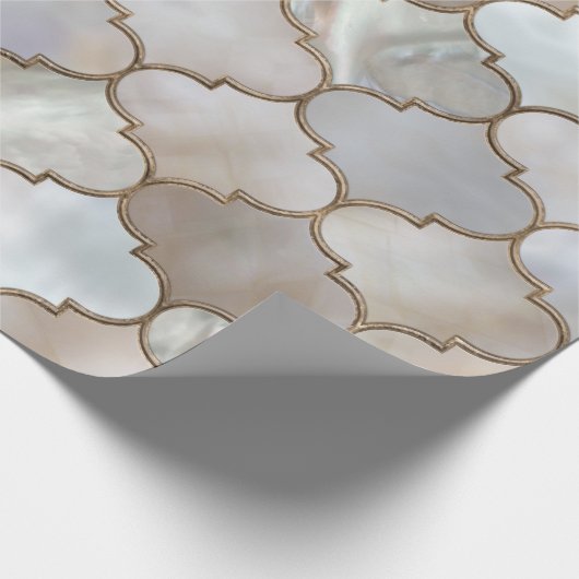 Perle und Gold Geschenkpapier (Ecke)