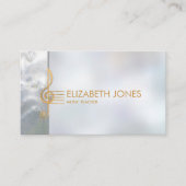 Perle und Gold Treble Clef Ornament Visitenkarte (Vorderseite)
