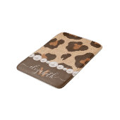 Perle und Leopard Badematte (Schrägansicht)