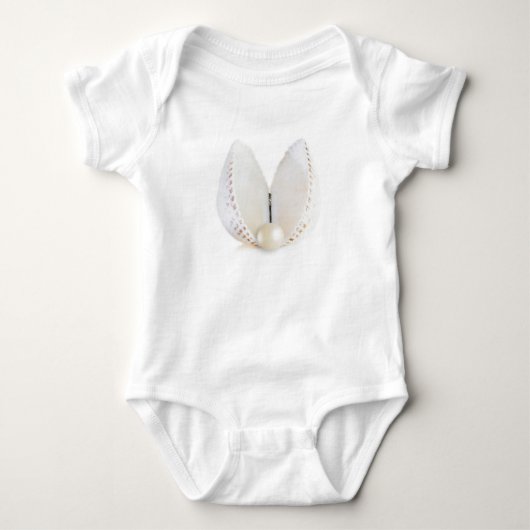 Perle und Muschel Baby Strampler (Vorderseite)