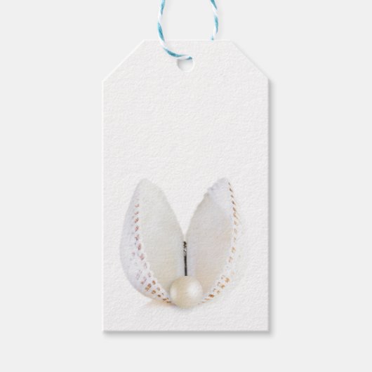 Perle und Muschel Geschenkanhänger (Vorderseite)
