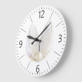 Perle und Muschel Große Wanduhr (Winkel)