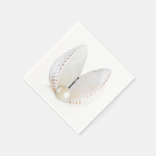 Perle und Muschel Serviette (Ecke)