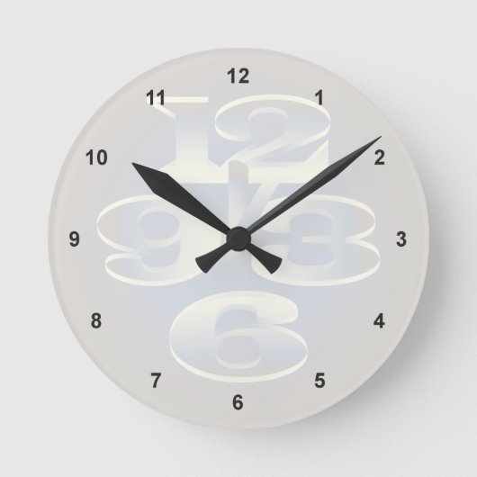 Perle von fünf Minuten Runde Wanduhr (Vorderseite)