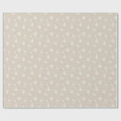 Perle Weiße auf Soft-Beige-Geschenkpapier Geschenkpapier (Flach)