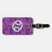 Perle wie Krebs Zodiac Sign auf der digitalen Camo Gepäckanhänger (Vorderseite horizontal)
