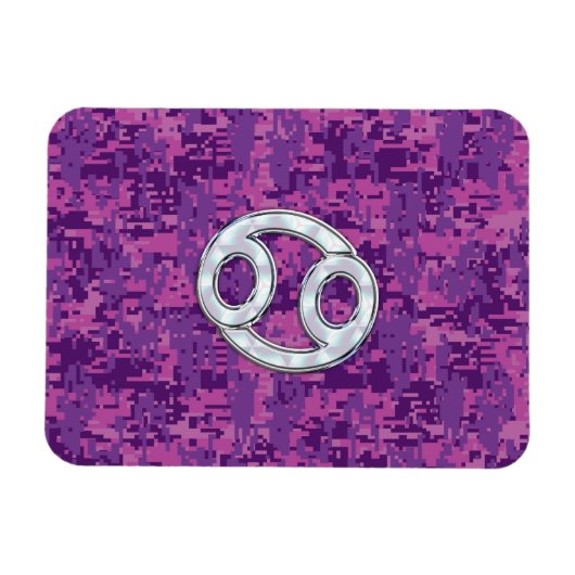 Perle wie Krebs Zodiac Sign auf der digitalen Camo Magnet (Horizontal)