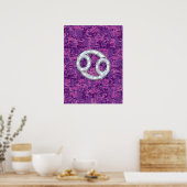 Perle wie Krebs Zodiac Sign auf der digitalen Camo Poster (Küche)