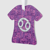Perle wie Krebs Zodiac Symbol auf der digitalen Ca Ornament (Vorderseite)