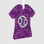 Perle wie Krebs Zodiac Symbol auf der digitalen Ca Ornament (Vorderseite)