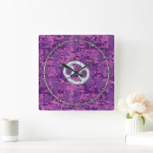 Perle wie Krebs Zodiac Symbol auf der digitalen Ca Quadratische Wanduhr (Zuhause)