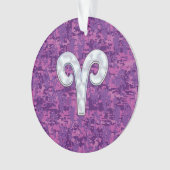 Perle wie Widder-Tierkreis-Symbol-Digital-Tarnung Ornament (Vorderseite)