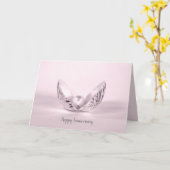 Perle zum Hochzeitstag im Muschel Karte (Gelbe Blume)