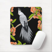 Perlegescheckter Cockatiel im Gummi-Baum Mousepad (Mit Mouse)