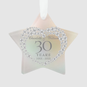 Perlen 30. Hochzeitstag Ornament