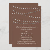 Perlen auf braune Probe Abendessen Einladung (Vorne/Hinten)