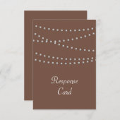 Perlen auf brauner UAWG RSVP Karte (Vorne/Hinten)