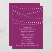 Perlen auf dem Magenta-Brautparty Einladung (Vorne/Hinten)