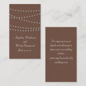 Perlen auf der Brown Website Card Visitenkarte (Vorne/Hinten)