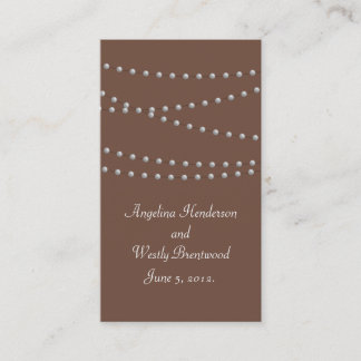 Perlen auf der Brown Website Card Visitenkarte
