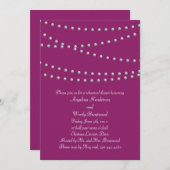 Perlen auf der Magenta Probe Abendessen Einladung (Vorne/Hinten)