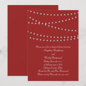 Perlen auf der Roten Probe Abendessen Einladung (Vorne/Hinten)