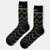 Perlen auf Schwarz Art Deco Elegante - optionaler Socken (Linkes Detail)