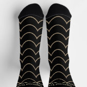 Perlen auf Schwarz Art Deco Elegante - optionaler Socken (Oben)