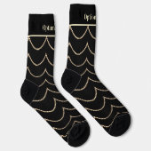 Perlen auf Schwarz Art Deco Elegante - optionaler Socken (Rechts)