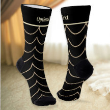 Perlen auf Schwarz Art Deco Elegante - optionaler