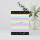 Perlen auf Schwarz und Regenbogen Postkarte (Stehend Vorderseite)