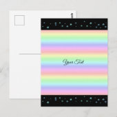 Perlen auf Schwarz und Regenbogen Postkarte (Vorne/Hinten)