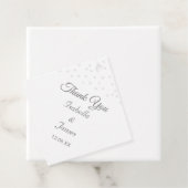 Perlen auf Schwarz-Weiß-Hochzeit Geschenkanhänger (Beispiel)