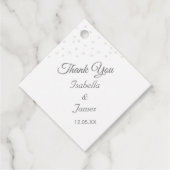 Perlen auf Schwarz-Weiß-Hochzeit Geschenkanhänger (Vorderseite)