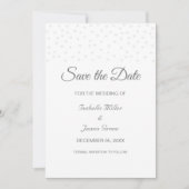 Perlen auf Schwarz-Weiß-Hochzeit Speichern Sie die Karte (Vorderseite)