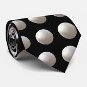 Perlen auf schwarzen Nacken Krawatte (Gerollt)