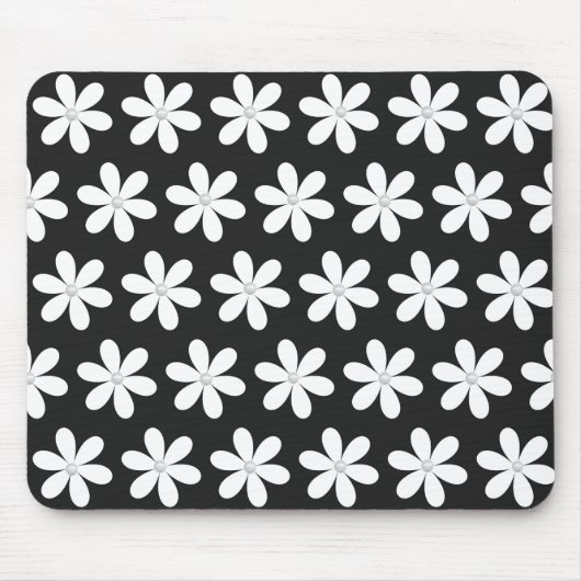 Perlen auf schwarzen Seiten Mousepad (Vorne)