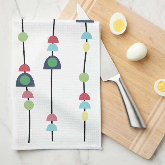 Perlen auf Strings Teetuch Geschirrtuch (Viertel Falte)