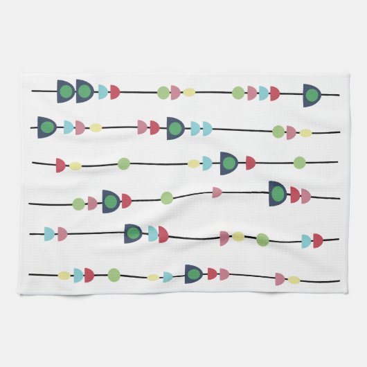 Perlen auf Strings Teetuch Geschirrtuch (Horizontal)