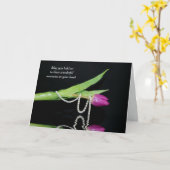 Perlen auf Tulip-Beileid Karte (Gelbe Blume)