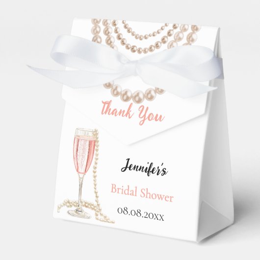 Perlen aus Brautparty Prosecco Geschenkschachtel (Vorderseite)