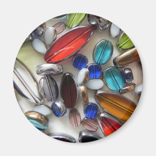 Perlen aus mehrfarbigem Kristall Magnet (Vorne)