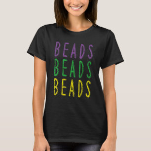 Perlen Beads Retro Mardi Gras Bead Necklace T-Shirt
