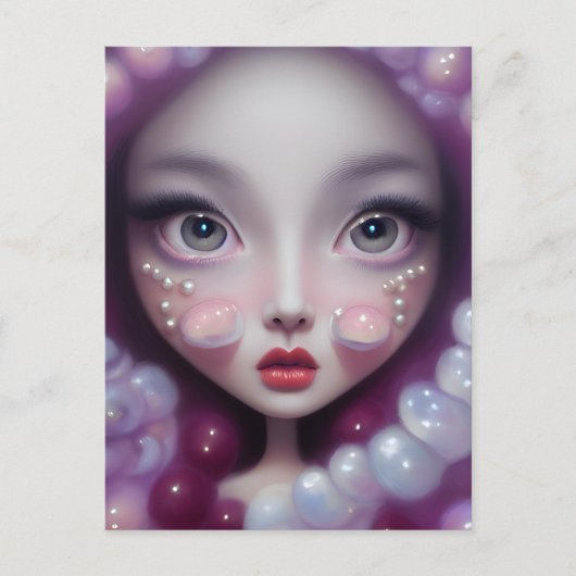 Perlen & Blasen Girl Postkarte (Vorderseite)