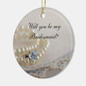 Perlen, blaue Schnürsenkel werden Sie meine Brautj Keramikornament (Links)