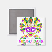 Perlen Bling Maske Ließ Die Shenanigans Begin Mard Magnet (Vorderseite/Rückseite)