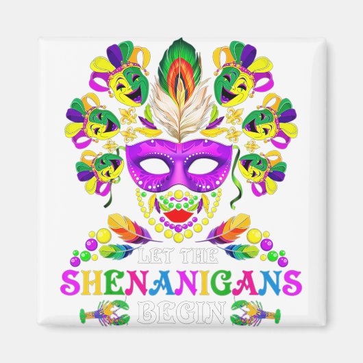 Perlen Bling Maske Ließ Die Shenanigans Begin Mard Magnet (Vorne)