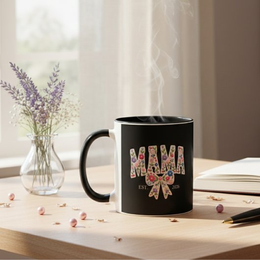 Perlen-Blumen-Mama-Uni-Mutterschaft-Kunst Tasse