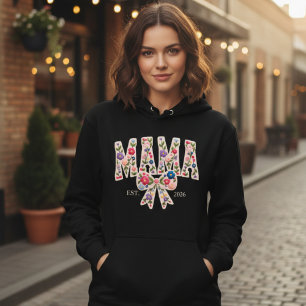 Perlen-Blumen-Mama-Universität Elegant Weiblich Hoodie