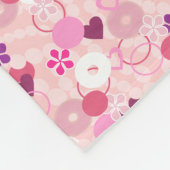 Perlen, Blumen und Rosa Fleecedecke (Ecke)